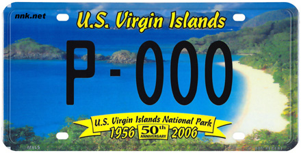 U.S. Virgin Islands National Park license plate